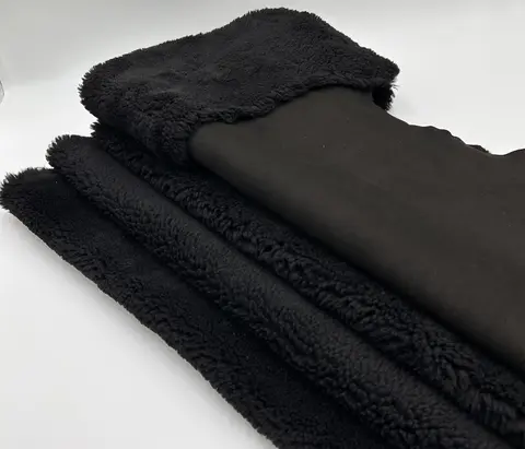 Дубленочный материал Кёрли "Suede&Black"