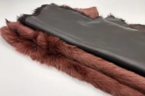 Дубленочный материал Тоскана "Brown&Bordo"
