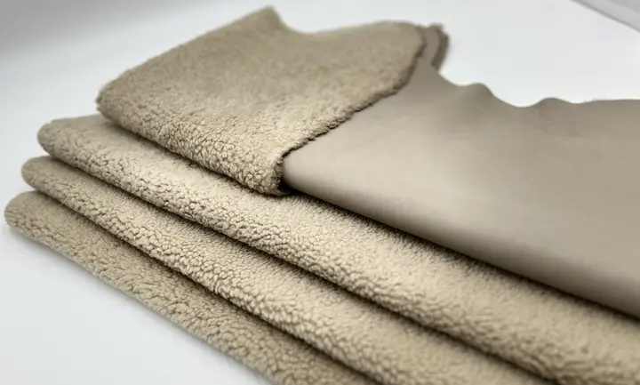 Дубленочный материал Кёрли "Toffy Beige"
